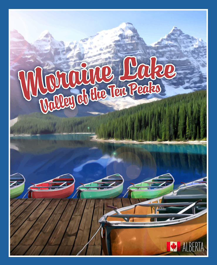 Boat Mixed Media - Moraine Lake by Old Red Truck