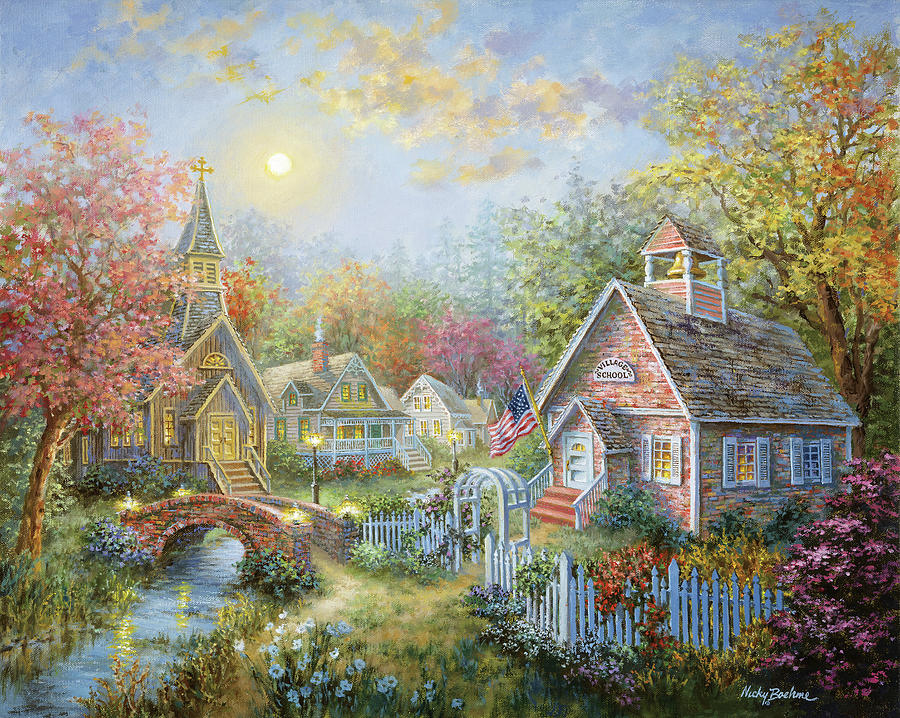 Flag Painting - Moral Guidance by Nicky Boehme