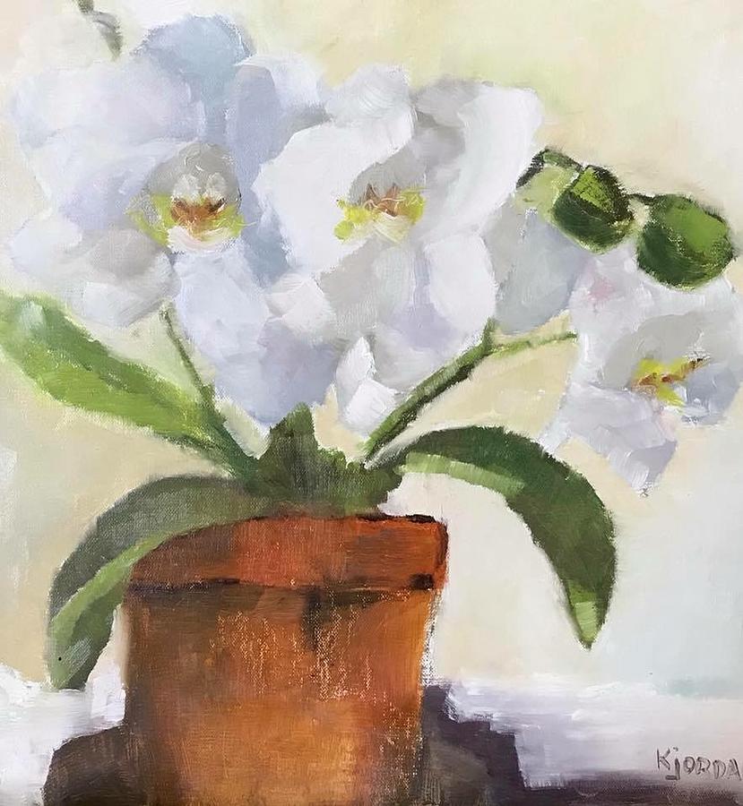 Orchids Painting - More Orchids by Karen Jordan Orchids Painting - More Orchids by Karen Jordan