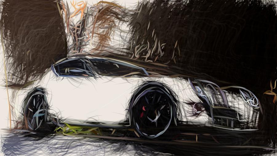 Morgan Aero Coupe Draw Digital Art by CarsToon Concept