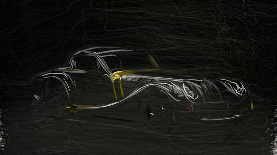 Morgan Aero GT Drawing Digital Art by CarsToon Concept