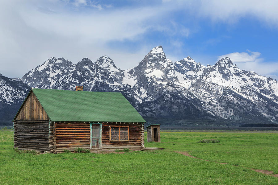 Mountain Photograph - Mormon Row Log Cabin by Galloimages Online