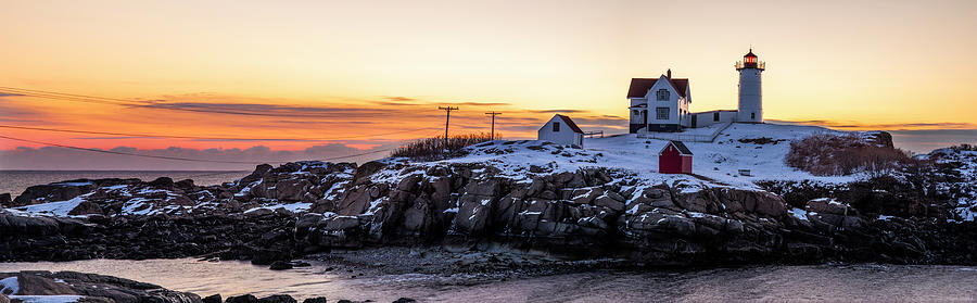 Morning at Nubble Photograph by Mark Papke