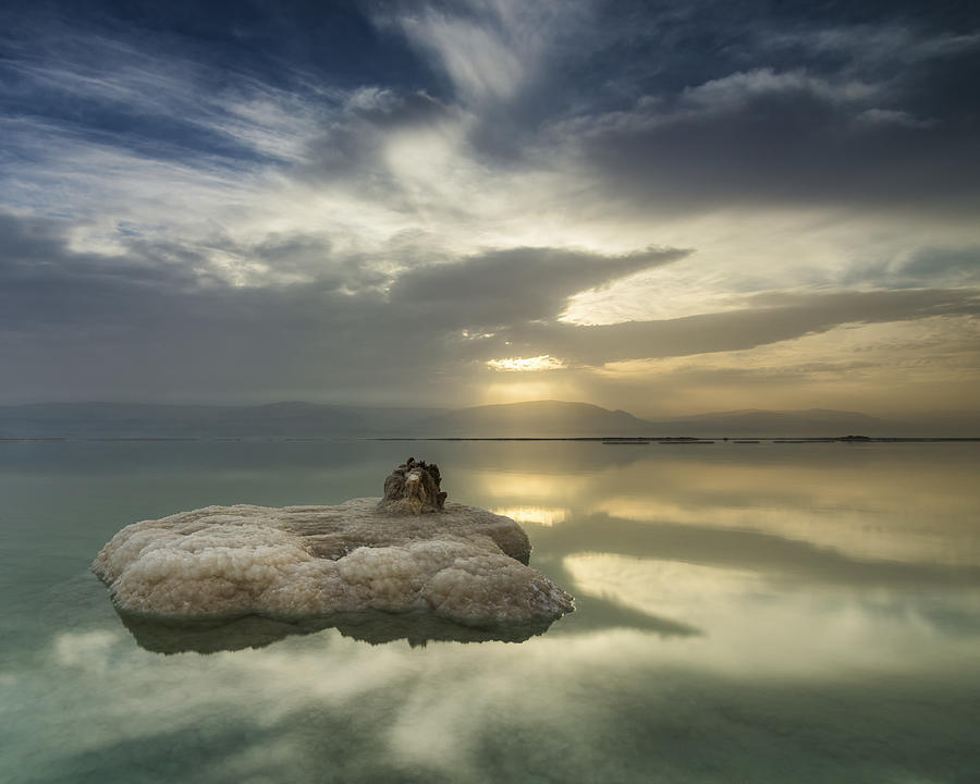 Landscape Photograph - Morning At The Dead Sea by Azriel Yakubovitch