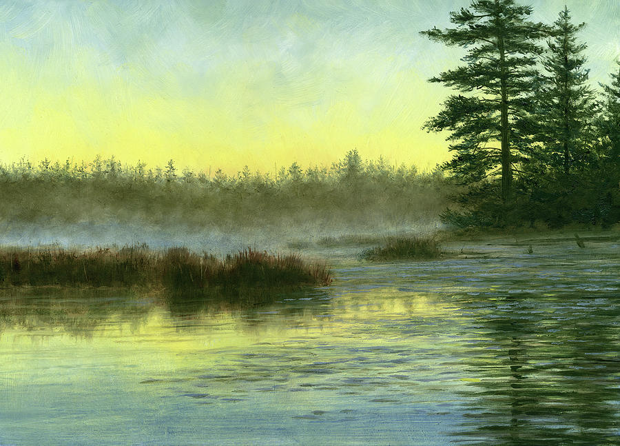 Sunset Painting - Morning Burnoff by John Morrow
