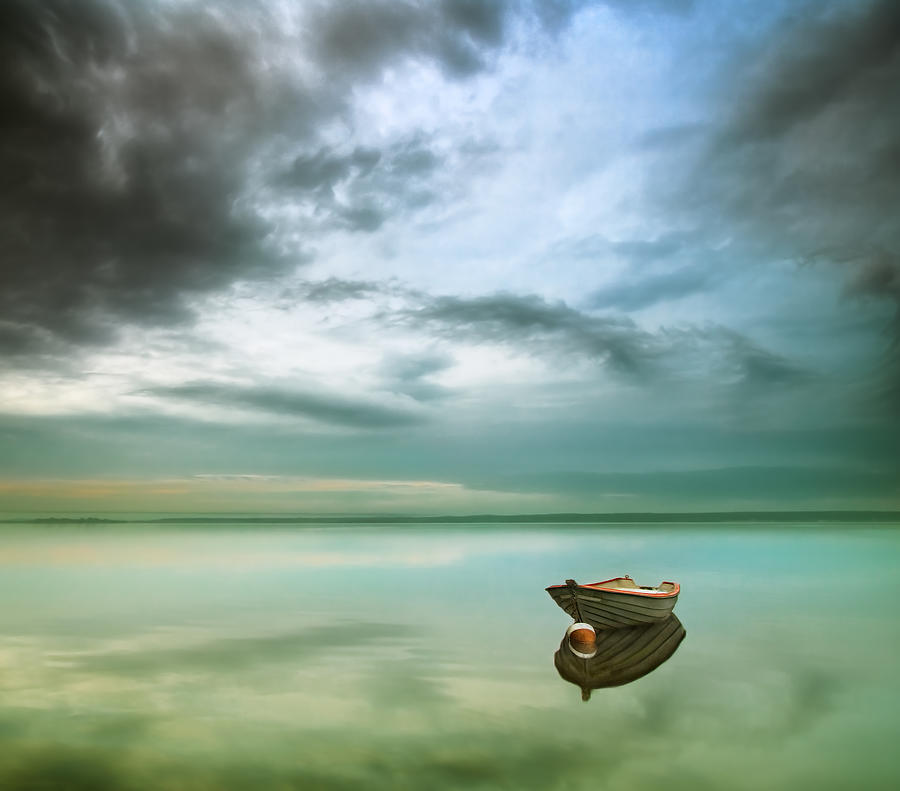 Boat Photograph - Morning Calm... by Krzysztof Browko