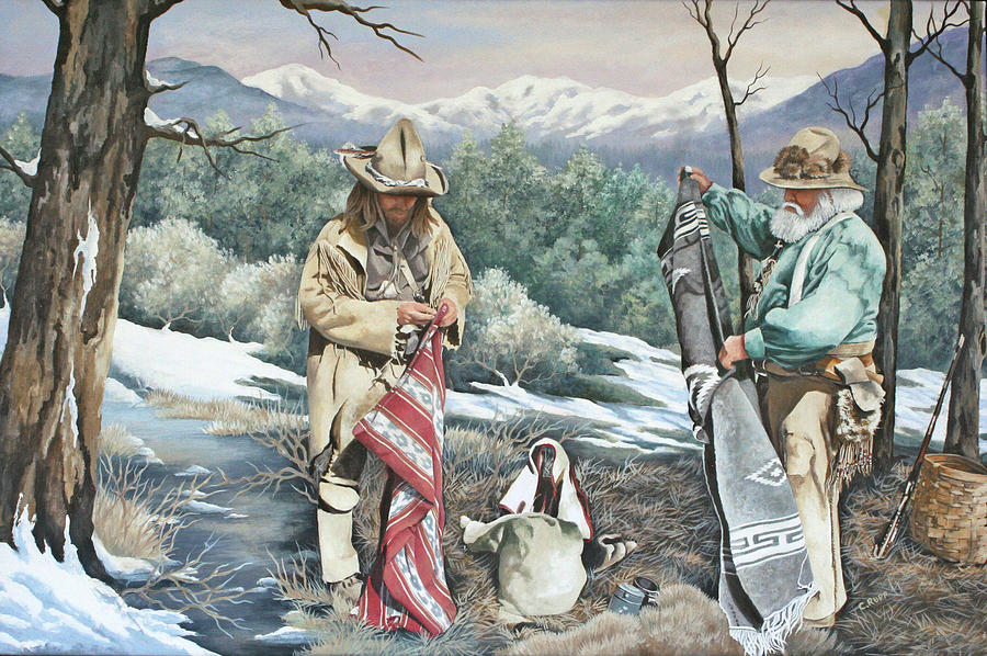 Mountain Painting - Morning Chores by Carol J Rupp