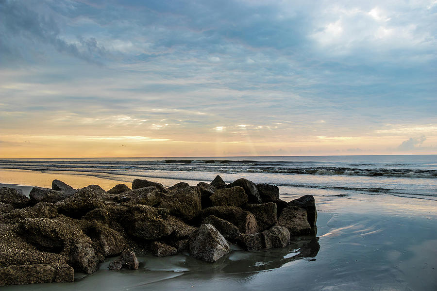 Morning Clouds At Folly Beach Photograph by Jordan Hill