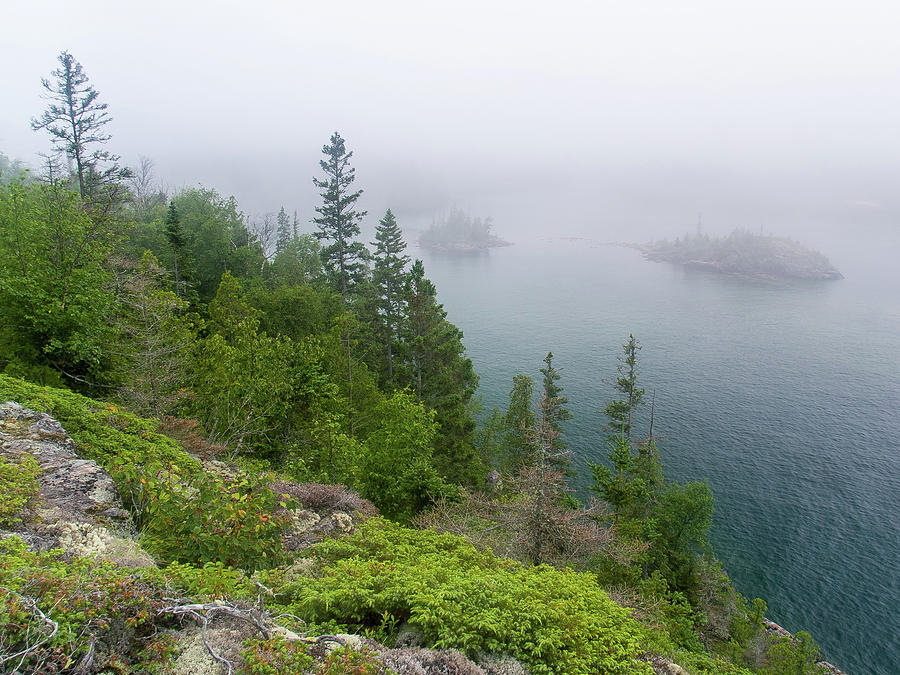 Morning Fog, Lake Superior Photograph by Terry A. Mcdonald - Luxborealis.com