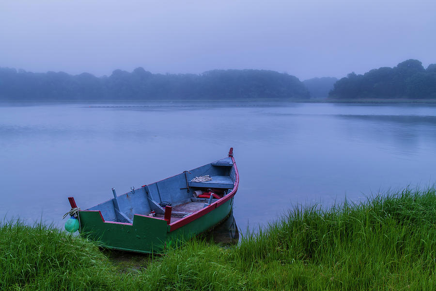 Boat Photograph - Morning Fog by Michael Blanchette Photography
