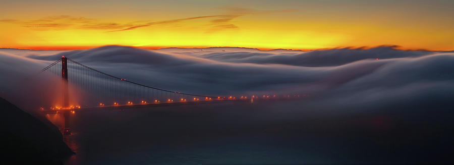 Morning Fog On Golden Gate Bridge Photograph by Kcvensel Photography