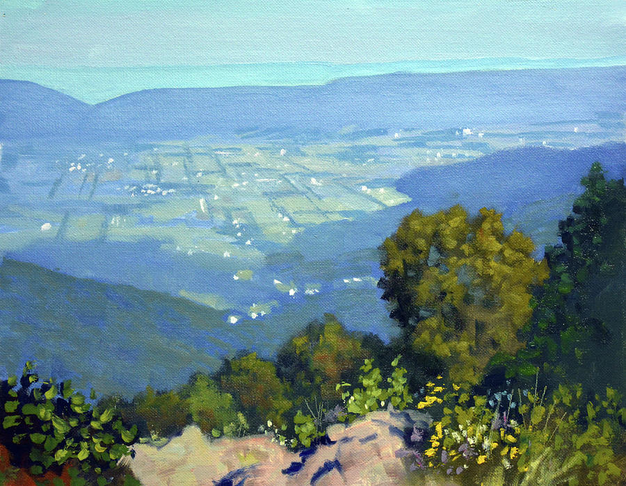 Morning Franklin Cliffs overlook Painting by Armand Cabrera