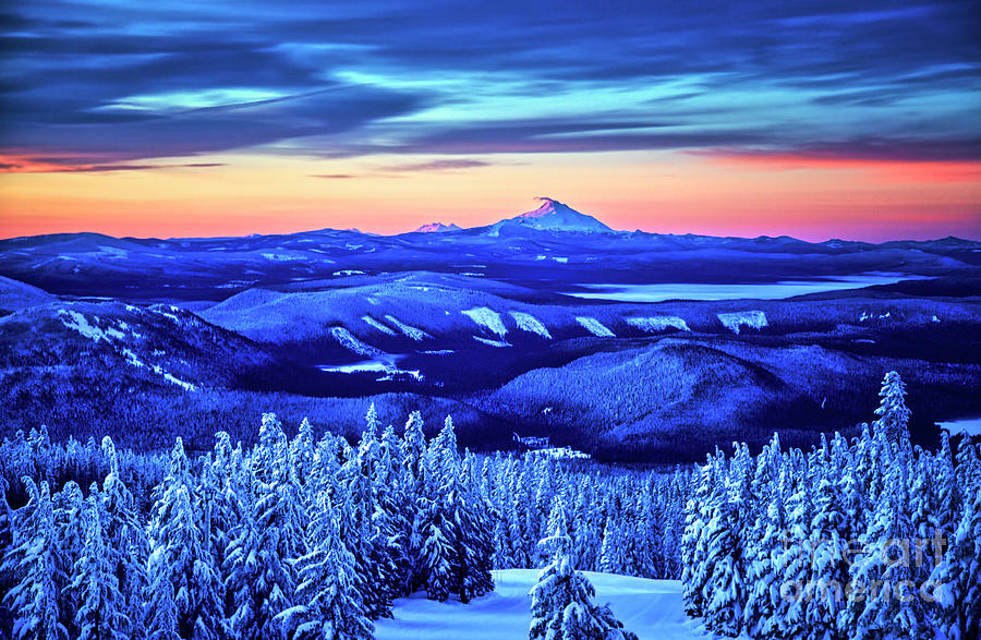 Morning from Timberline Lodge Photograph by Bruce Block