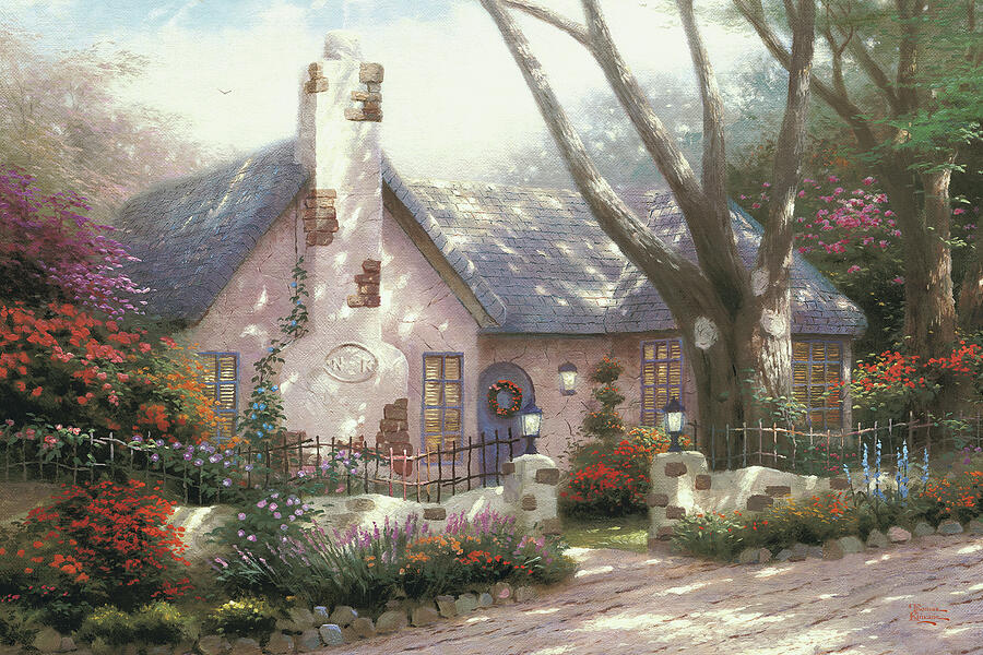 Morning Glory Cottage Painting by Thomas Kinkade Morning Glory Cottage Painting by Thomas Kinkade