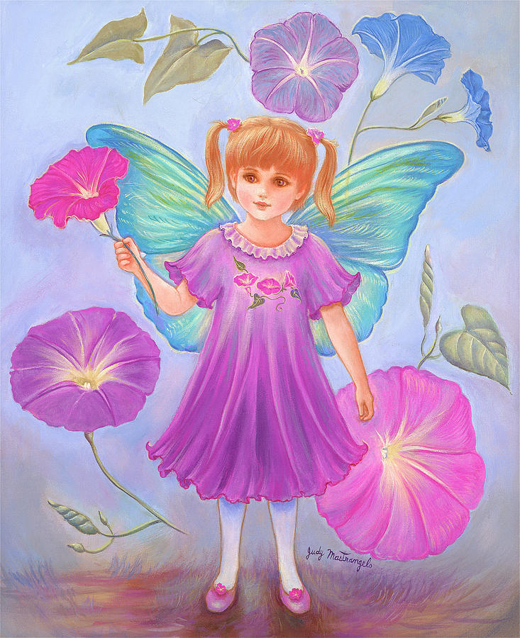 Fairy Painting - Morning Glory Fairy by Judy Mastrangelo