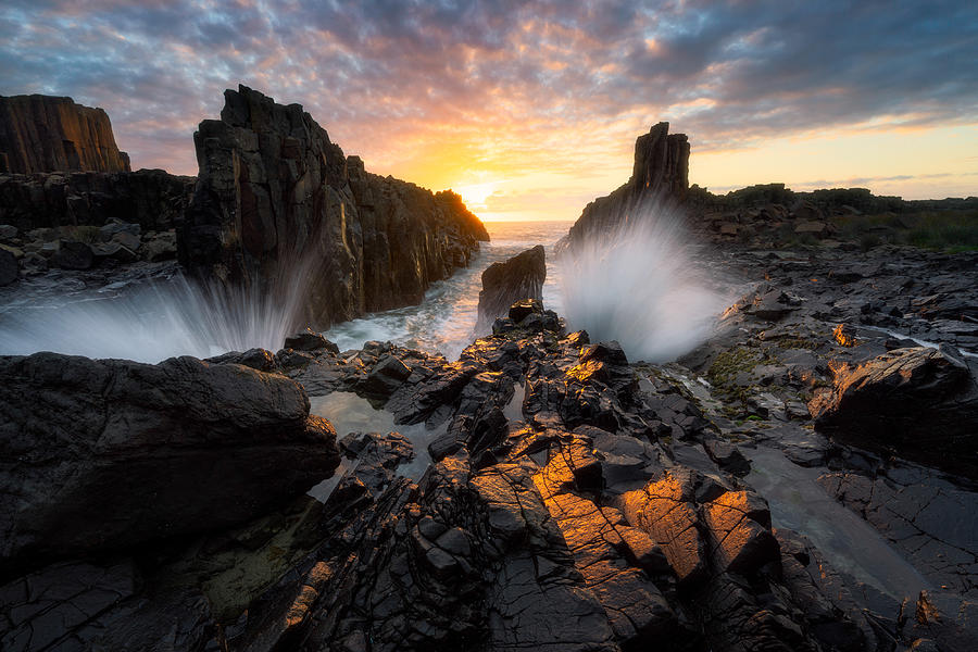 Morning Glow At Bombo Quarry Photograph by Johnny James