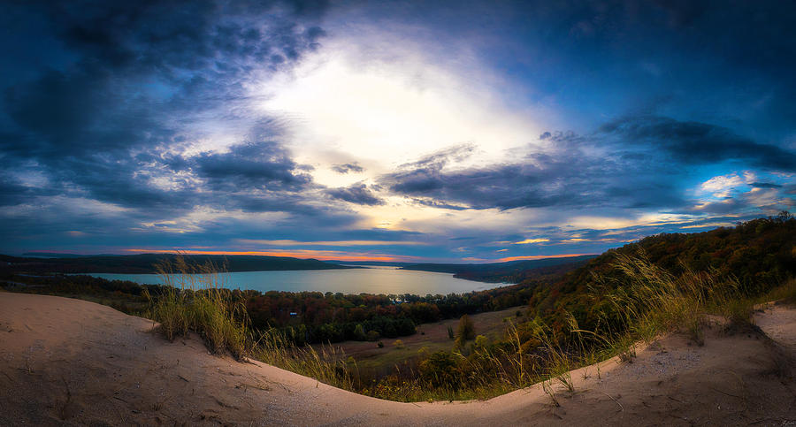 Morning Glow Over Glen Lake Photograph by Owen Weber