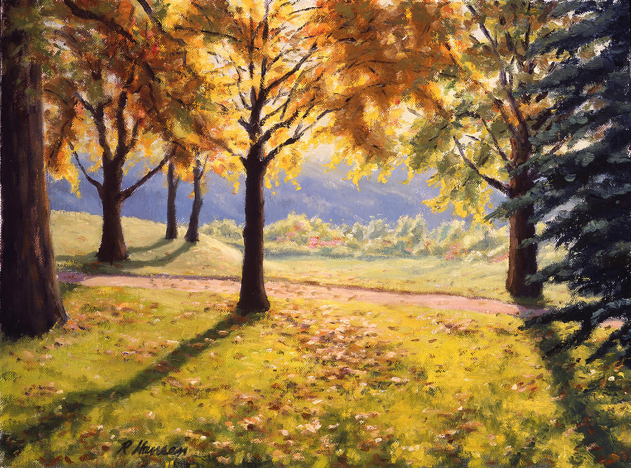 Morning In the Park Painting by Rick Hansen
