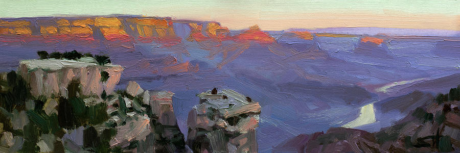 Grand Canyon National Park Painting - Morning Light at the Grand Canyon by Steve Henderson