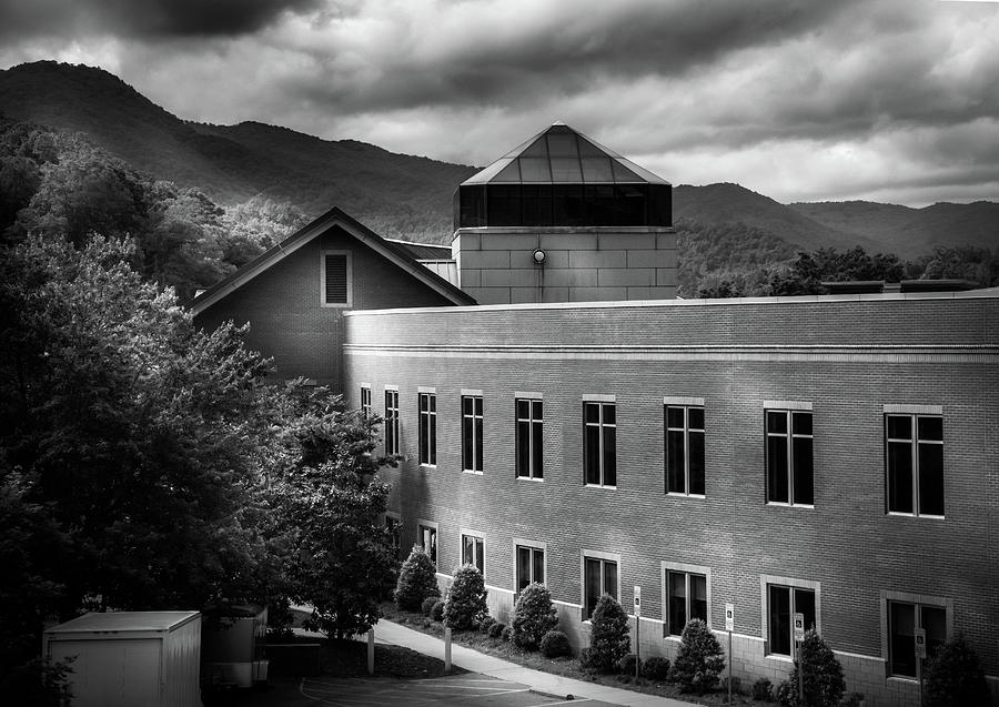 Morning Light At Western Carolina University In Black and White Photograph by Greg and Chrystal Mimbs