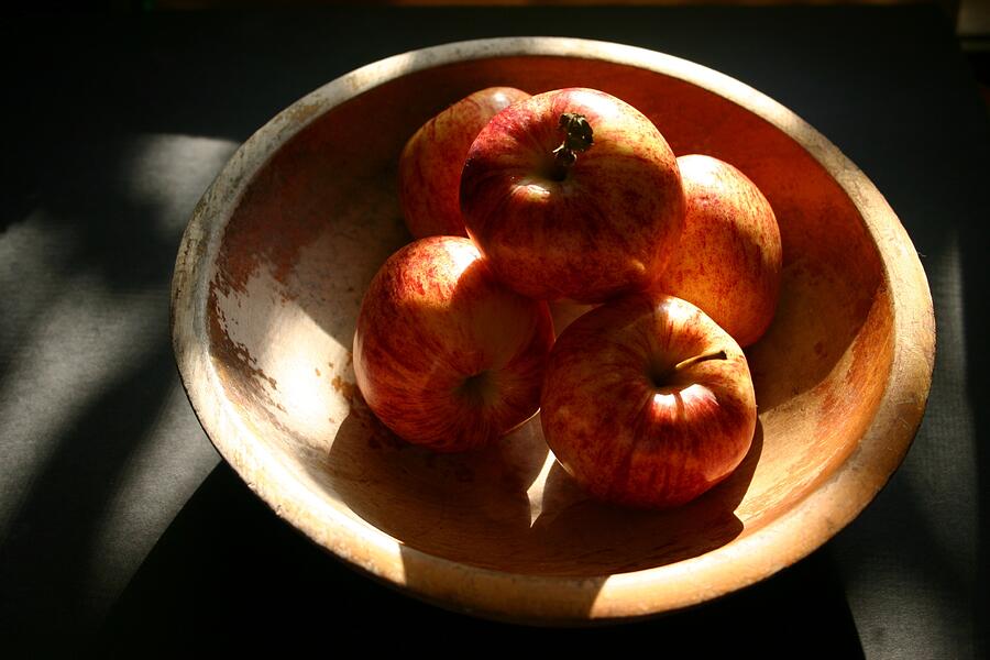 Morning Light on Apples Photograph by Toni Hopper