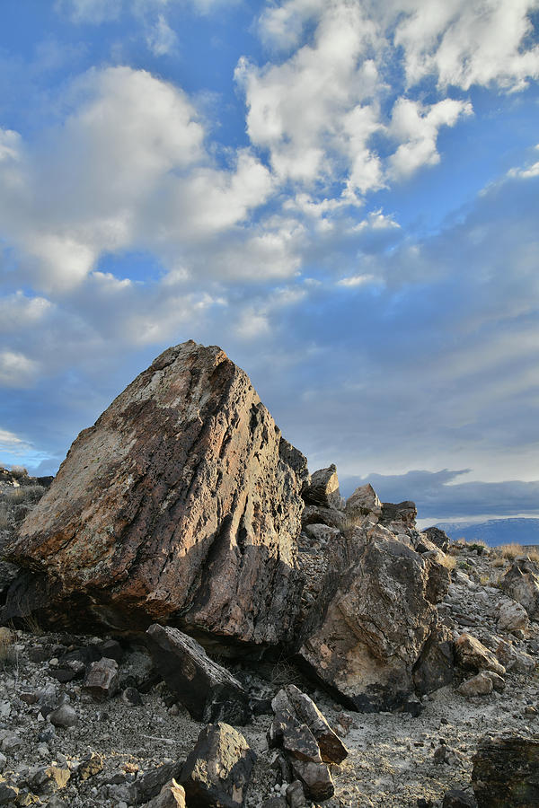 Morning Light on Boulders and Clouds at Ruby Mountain Photograph by Ray Mathis