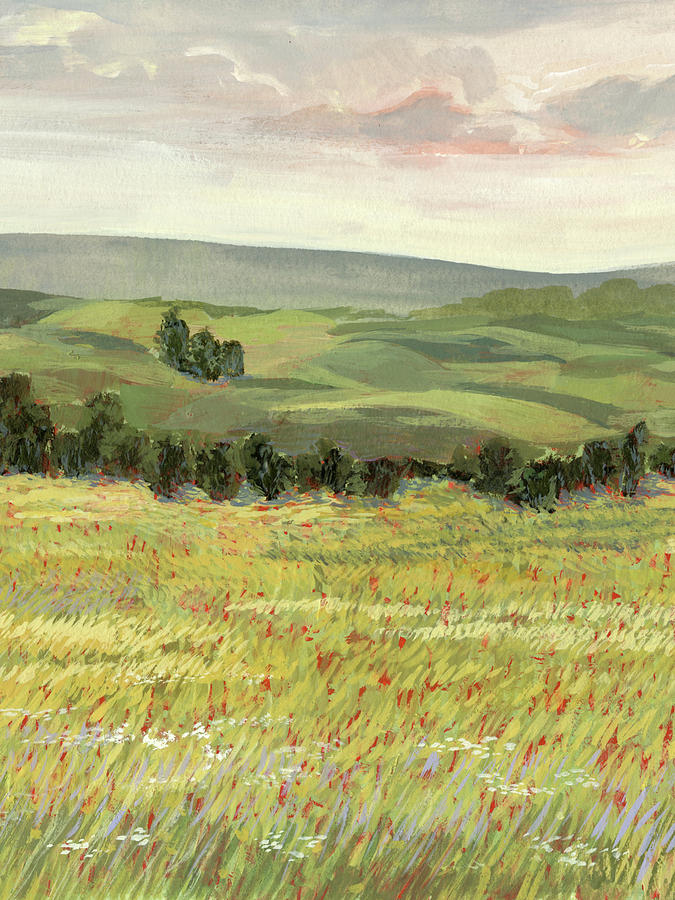 Morning Meadow I Painting by Victoria Borges