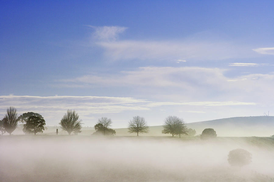 Morning Mist Over Farmland Photograph by Oliver Strewe