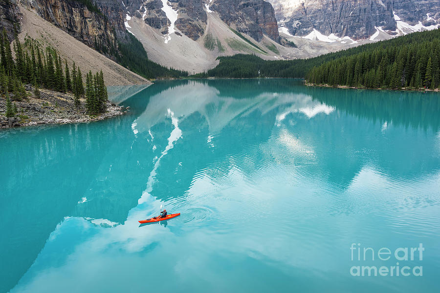 Banff National Park Photograph - Morning Paddle by Peng Shi