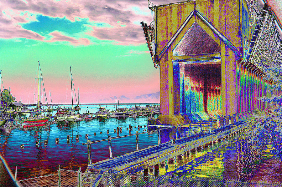 Morning Pink Marquette Ore Dock Photograph