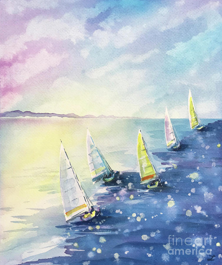 Morning Sails by Zaira Dzhaubaeva Morning Sails by Zaira Dzhaubaeva