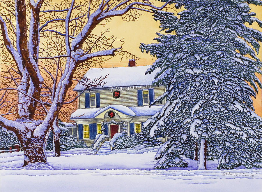 Morning Snow Painting by Thelma Winter - Fine Art America