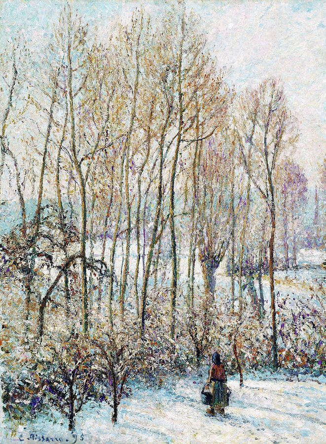Camille Pissarro Painting - Morning Sunlight on the Snow, Eragny-sur-Epte - Digital Remastered Edition by Camille Pissarro
