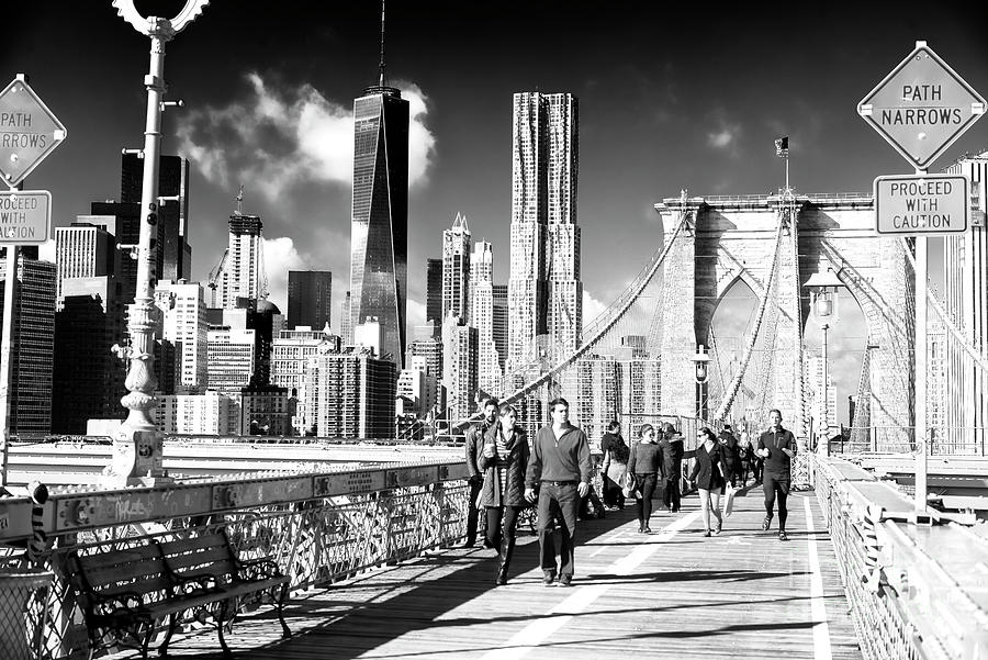 Morning Walk to Brooklyn New York City Photograph by John Rizzuto