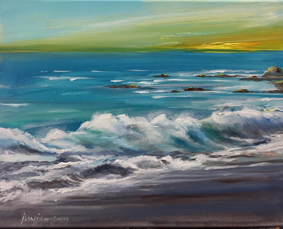 Morning Waves Painting by Jun Jamosmos - Fine Art America