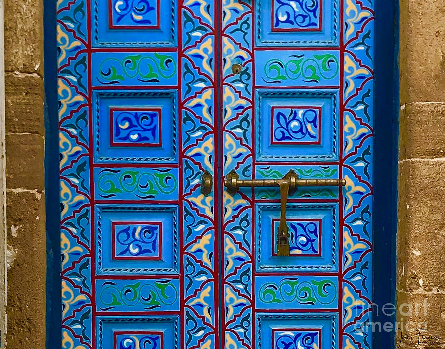 Moroccan Blue Door Photograph by Jody Frankel