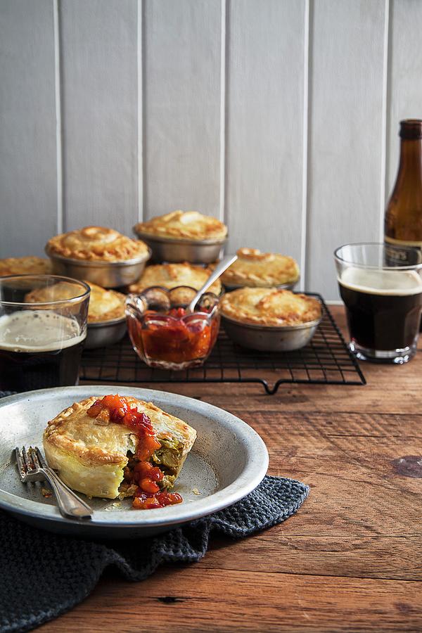 Moroccan Chicken Pie With Ajvar Photograph by The Food Union