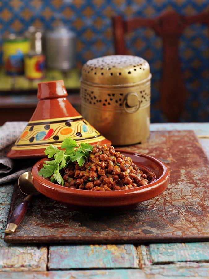 Moroccan Chickpea Tagine Photograph by Ian Garlick