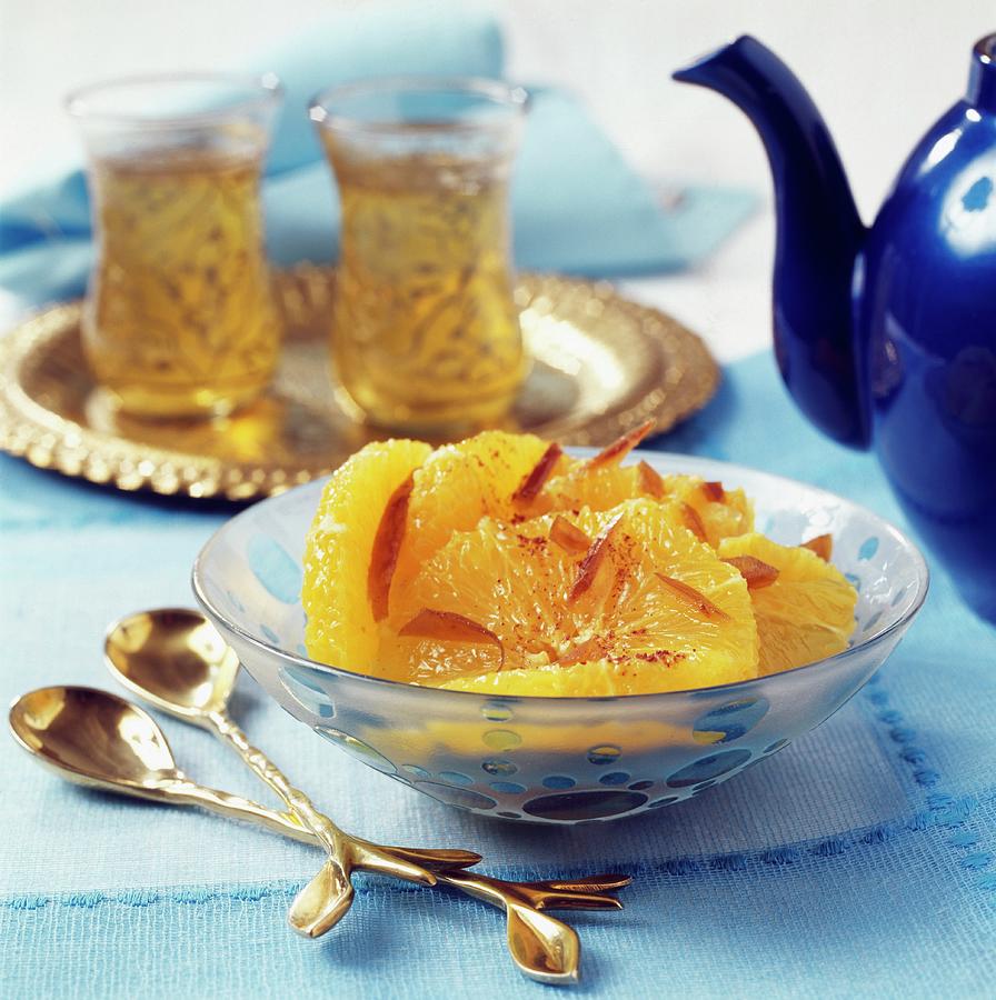 Moroccan-style Orange Fruit Salad Photograph by Nurra