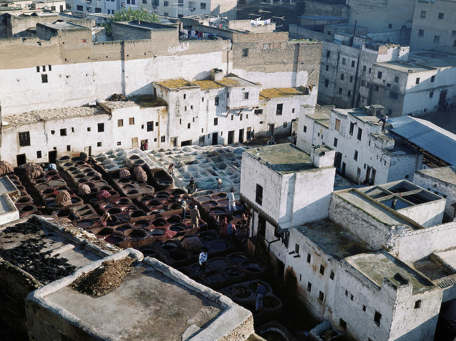 Morocco, Fes, Tanners Quarters Photograph by Sylvester Adams