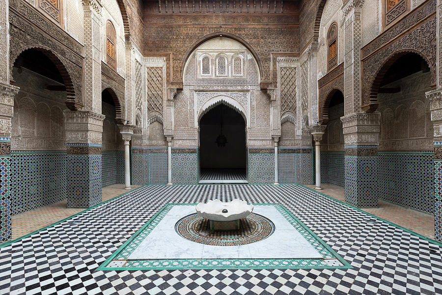 Morocco, Fez, Tiled Courtyard Digital Art by Tim Mannakee - Fine Art ...