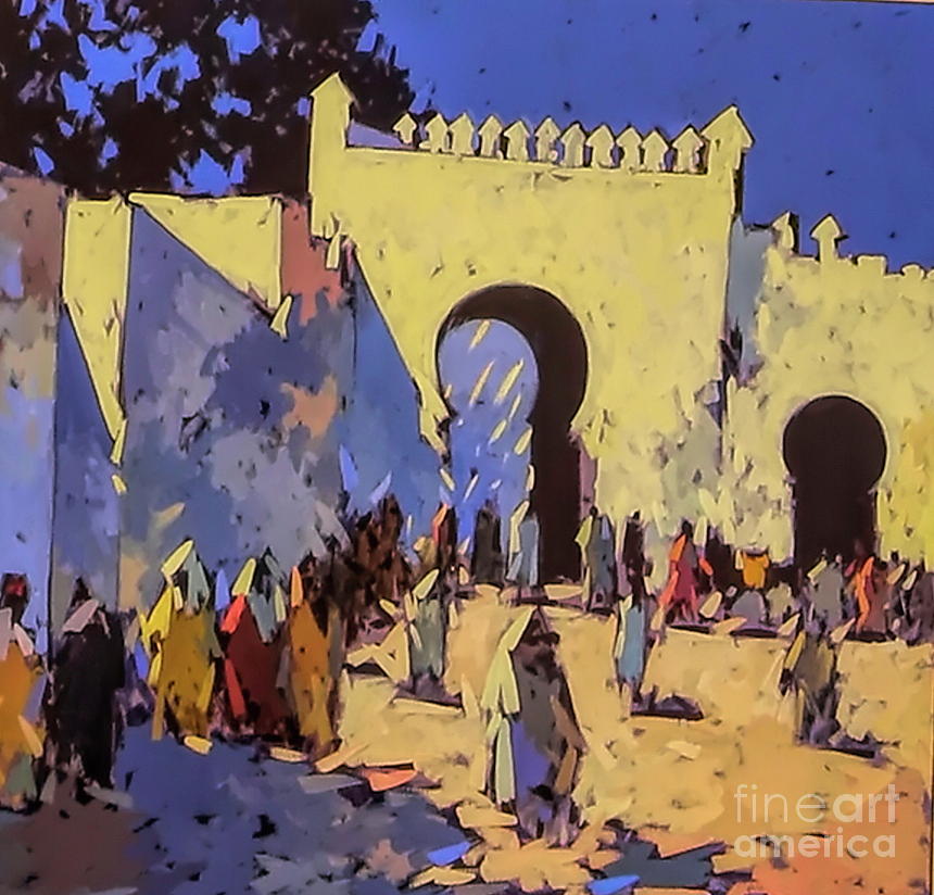Morocco Medina Paint  Photograph by Chuck Kuhn