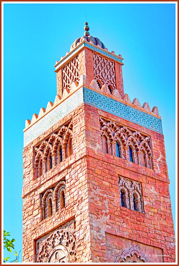 Morocco Pavilion Minaret, EPCOT, Walt Disney World Photograph by A Macarthur Gurmankin