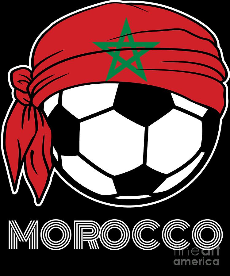Morocco Soccer Fans Kit 2019 Football Supporters Coach and Players Digital Art by Martin Hicks