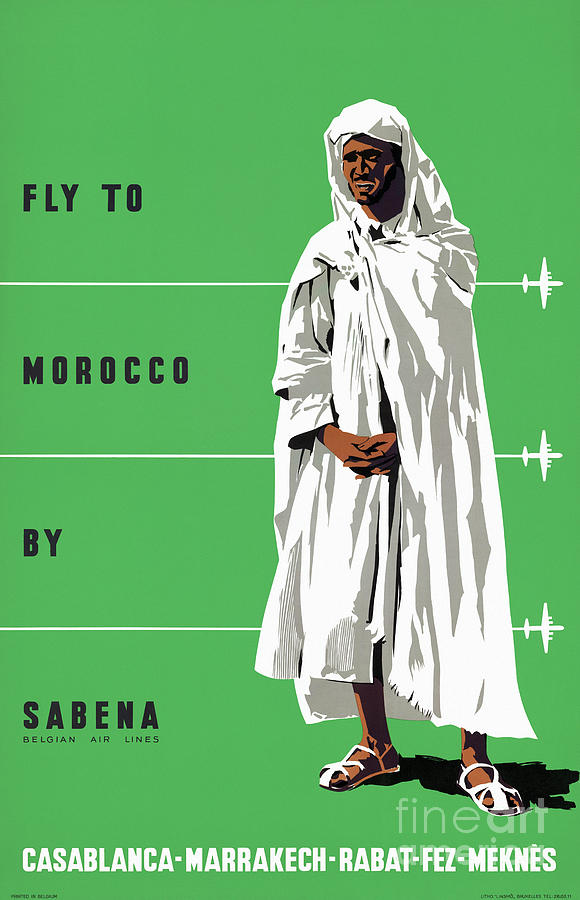 Maroc Morocco Man Horse Arabic Travel Vintage Poster Advertising Repro FREE SHIP 