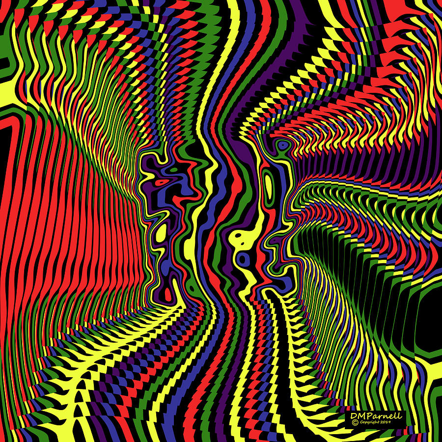 Morph Lines Warped Spiral Digital Art By Diane Parnell