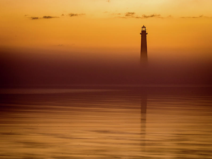 Morris Island Lighthouse Morning Orange Photograph by Donnie Whitaker
