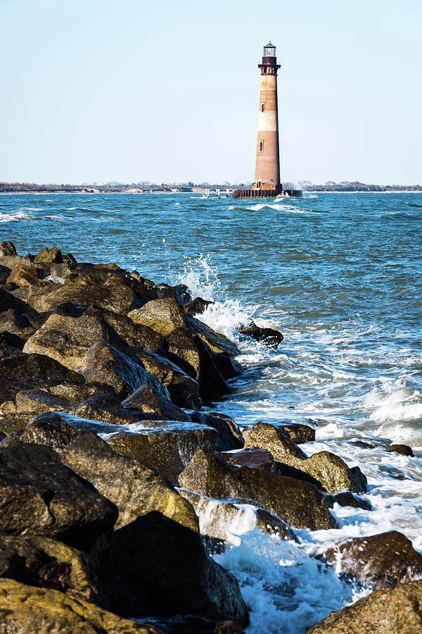 Morris Island Lighthouse Portrait Photograph by Tammy Ray