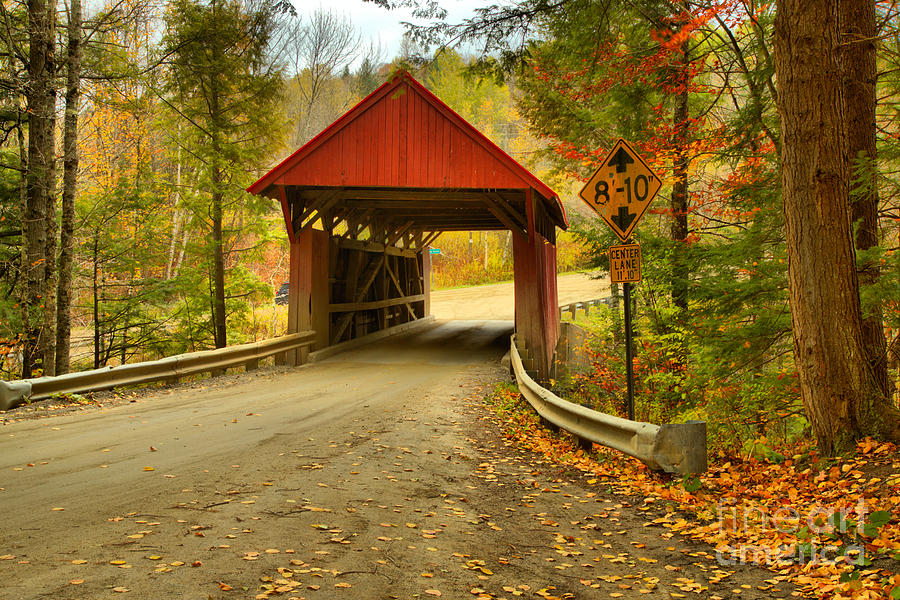 Morristown Red Covered Bridge Photograph by Adam Jewell