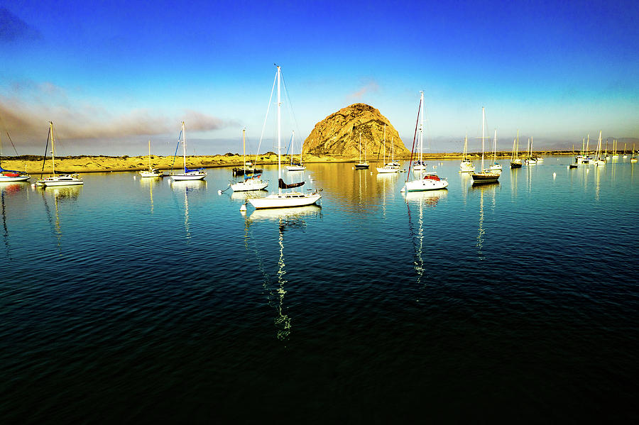 Morro Bay boats in the Harbor Photograph by Steve Bunch
